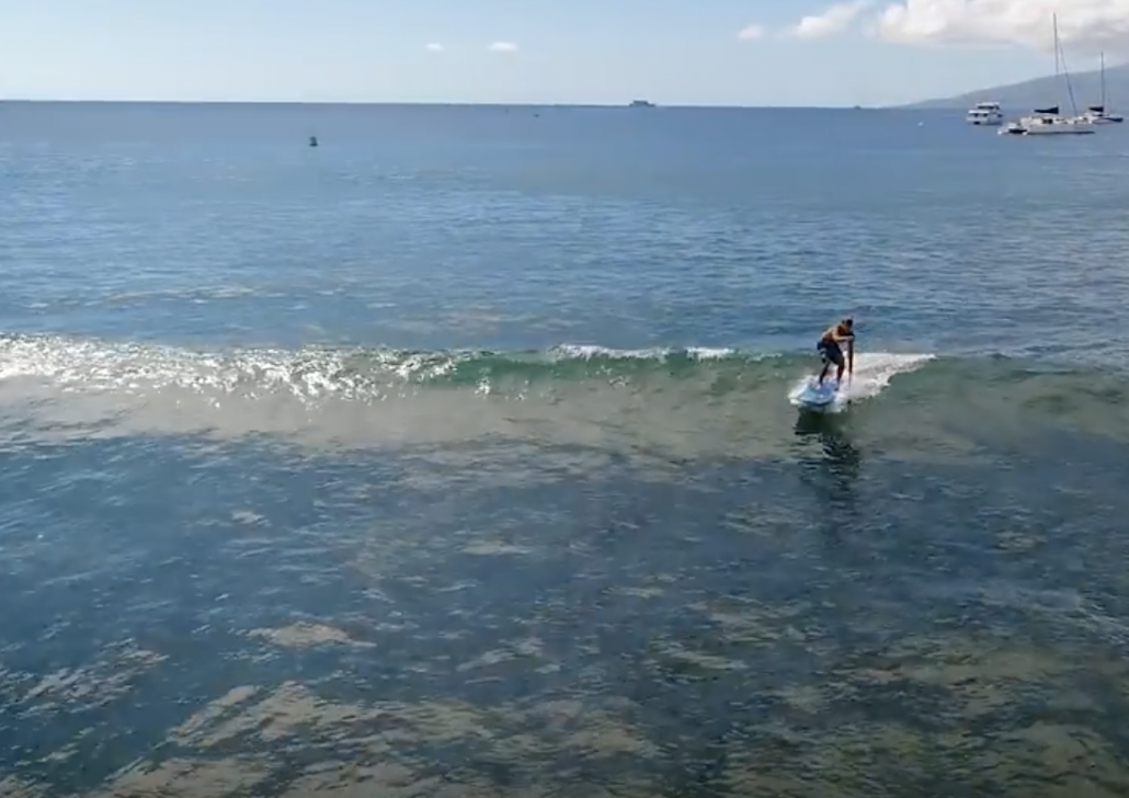 Hydrofoil Surfing Pump filmed on Drone