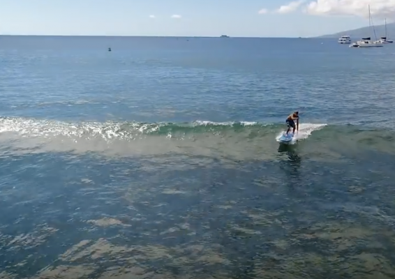 Hydrofoil Surfing Pump filmed on Drone