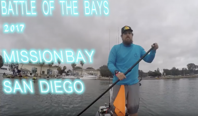 Stand up paddle board fishing Mission bay. Battle of the bays tournament