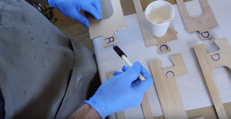 Boardman 14 SUP Construction Video #3: Gluing the Longitudinal Scarfs