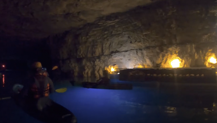 Kayaking in a cave - The Gorge Underground