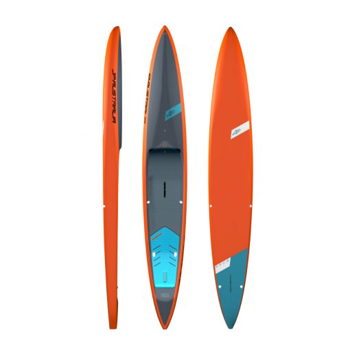 The Downwind shape is the state-of-art in SUP racing! A deep dugout standing position for maximum stability and four drain pipes for keeping the cockpit dry. The dedicated downwind shape has an increased scoop rocker line compared to the Allwater shape for maximizing the glide time on a bump.