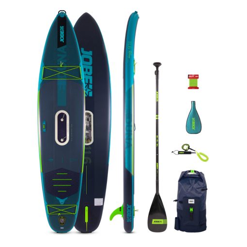 The 2021 Jobe E-Duna 11.6 Inflatable Paddle Board Package Without E-Duna Drive is one of the coolest things to happen to Stand Up Paddle boarding. Featuring an integrated yet, removable battery powered motor the E-Duna can glide you through the water with relative ease.