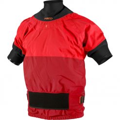 Whether you want to keep your kayak extra dry while playboating and in bigwater, or the water is cold and the air is hot, this shortie will be your favorite go-to! Short sleeve dry top with a neck latex gasket is further protected with a neoprene cuff / The neoprene bicep cuff is made with a thin silicone band along the inside. It is there to keep your sleeves in place while providing a watertight seal against your skin, but rolling your sleeves up a little makes getting in and out of your top that much easier / A double tunnel waistband to provide a tight seal against your spray deck /