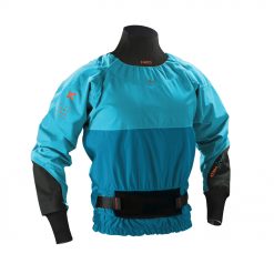 Paladin Air4.X is top of a line men's dry jacket to keep you warm and dry while pushing the boundaries of white water kayaking even in the "off season". It is the newest evolutionary step in the Paladin line. Strategically positioned seams create a great fit that allows free range of motion / Latex wrist and neck gaskets are protected by longer neoprene cuffs and high neoprene collar / Ergonomically designed for paddlers / A double tunnel waistband to provide a tight seal against your spray deck / Equipped with our "Double Pull" system where pulling forward on the waist tabs simultaneously tightens the front and back and is then secured via hook-and-loop on the front for a perfect fit /