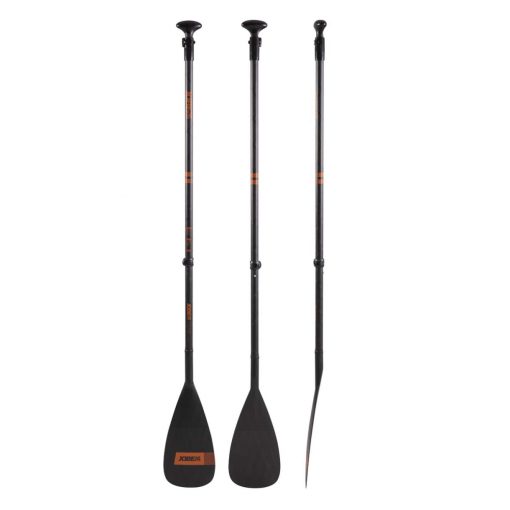 The Jobe Carbon Pro SUP Paddle 3-piece is built with the most premium materials on the market! Featuring a 100% carbon fiber shaft, lightweight carbon blade, and a comfortable carbon T-grip the Jobe Carbon paddle is the most premium stand up paddleboard in the Jobe lineup.