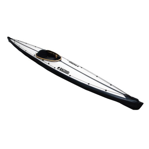 The Karan 520 is a fast expedition sea kayak with straight bow and stern. We kept the successful Narak underwater lines and increased freeboard to have enough room inside for gear. It gives a very seaworthy, stable and fast kayak. With Stabilairs, the boat can be loaded with 160 kg of paddler + gear, while enabling paddling days of 50 km +. Once folded in its two bags, you can travel with it in planes, off-road vehicles and such to reach remote put-ins.