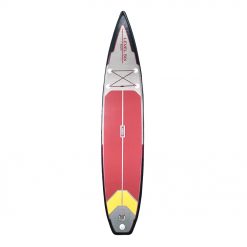 An Ultralight inflatable SUP that is 30% lighter and more compact when rolled up than a regular inflatable SUP board thanks to our Mono-Layer fusion construction. The 12.6 is an inflatable SUP that's fun for paddling inland lakes, mellow flat water and for fitness.