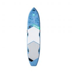 Paddling is twice as much fun on this 12'10" NEBULA air SUP built for two riders plus a small companion in the front.