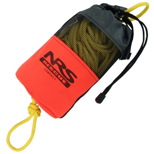 The NRS Compact Rescue Throw Bag is easy to stow in any kayak and features 21.3 meters of 6 mm rope.