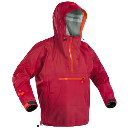 A single waist paddling jacket that's quick and easy to throw on when the weather changes. The fleece-lined kangaroo-pouch pocket will keep your hands warm and out of the wind. Wear it to paddle or just to walk the dog, it packs down into its own hood to store away for an unexpected downpour.