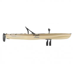 This year, we upgraded the Mirage Passport series to the fast and efficient MirageDrive with Glide Technology and Kick-Up Fins and added the new stealthy color Bay Sand. Every feature is designed with your entertainment in mind. Sail open water or fish the flats. We made sure you can do both thanks to the vertical accessory tube and molded in rod holders. Dual mounting tracks keep your accessories within reach while the 8” Twist-n-Seal Hatch will keep them dry.