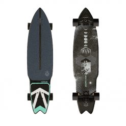The Pro Model surfskate replicates the feeling and movement of surfing with a free motion front truck and a rigid rear truck.