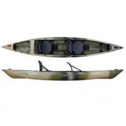 This solid tandem, hybrid canoe/kayak platform makes fishing, hunting, camping or just a relaxed day on the water with family and friends an experience they will always remember. The Ultimate FX Tandem fishing kayak features two high/low seats for improved fish-ability and all day comfort and can be easily converted to a solo paddling boat for the days when solitude calls.