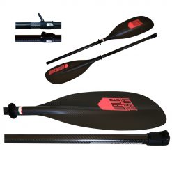Our best choice for fitness and for touring kayakers and those wanting the powerful feel with high angle style of paddling. The paddle is Full Carbon construction cured in autoclave at high temperature and pressure, the result of this construction is a paddle with excellent mechanical properties, lightness, durability and reliability with a very good progressive flexibility.