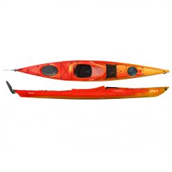 The Ormen MV is a polyethylene touring kayak with superb maneuverability and good tracking. The hull type provides greater initial stability and a fair amount of speed. Ormen MV is well suited for any paddling day trip. The Ormen series features 3 different sized kayaks suitable for every paddler. Ormen series kayaks have a hard chine hull that provides great stability. Ormen series kayaks are equipped with a SmartTrack rudder and a retractable skeg.