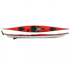 Reval MV is a British style kayak that has superb stability and performance in all sea conditions. This kayak is responsive and really easy to turn. The hull is designed with rocker and an upswept bow and stern, making it fun to be used in waves. The initial stability of Reval kayaks is a little higher, providing a secure feeling. The Reval is a superb sea touring kayak suitable for paddlers who are looking for a nice British style kayak that can handle more challenging sea conditions. The kayak deck is equipped with 1 oval hatch, 1 round hatch, a mini-box in the front and a day-hatch for easier access into compartments.