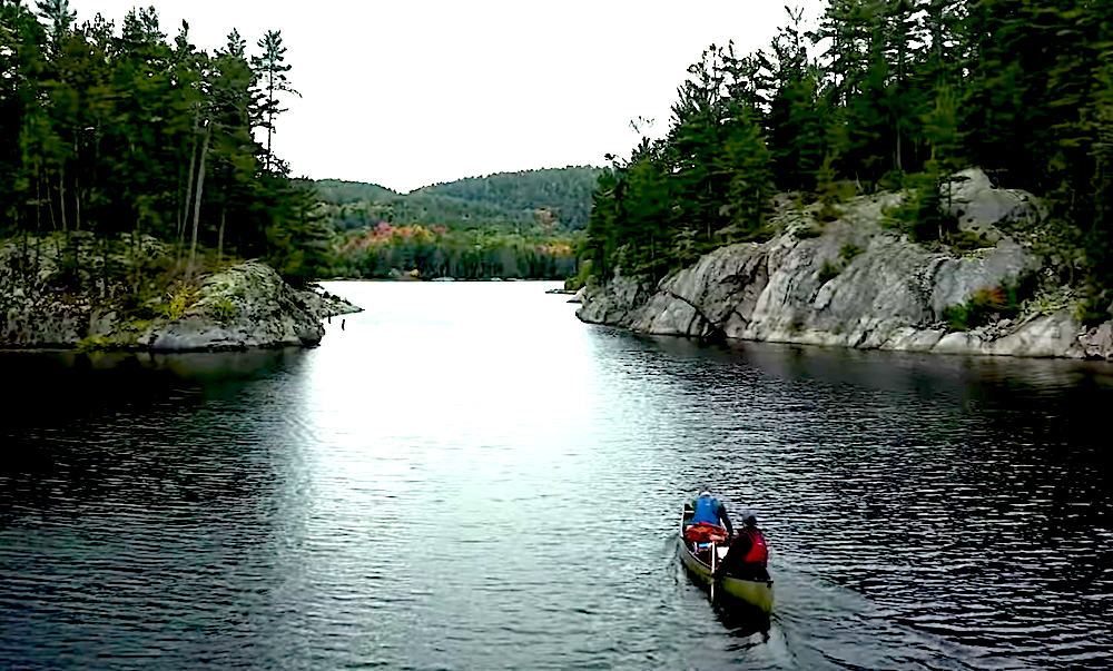 the pig portage on the killarney 5 day canoe trip in canada
