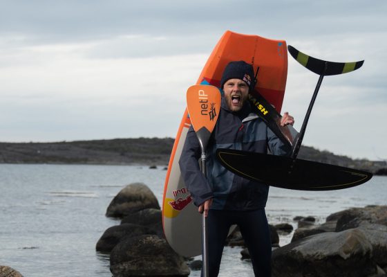 The Kattegat ocean between Denmark and Sweden offered lots of resistance and challenge as the 27-year-old paddle surfer Casper Steinfath foiled across the ocean on Sunday as the first person ever.