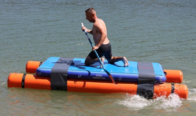 "PaddleRaftTM is a new, inflatable watersports product developed and patented by the Danish limited company PaddleRaft Aps. The product will be exhibited at the Paddle Sports Show 2021 in Lyon on Outequip Aps’s Booth B23 and will be available for delivery to customers from April 2021. For more info, see www.paddleraft.com."