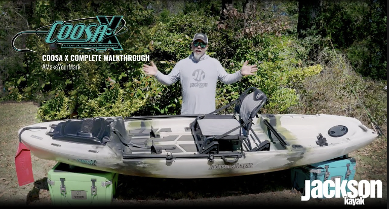 Jackson Kayak deepens its roots in river fishing with this updated take on the Coosa line. "We’ve taken our extensive knowledge of hull design for moving water and combined it with input from our fishing team to create a true JK Team Signature Watercraft, the Coosa X. The Coosa X is stable, maneuverable, easily rigged, and comes with tons of new and innovative features."
