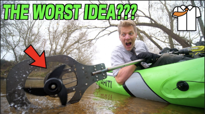 Interesting concept, merging a kayak and a plane by Colin Furze. We were not expecting that!