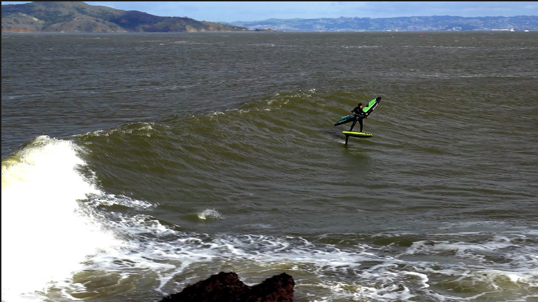 Follow Clay Island on an epic wing foiling session at Fort Point with consistent swell and great waves!